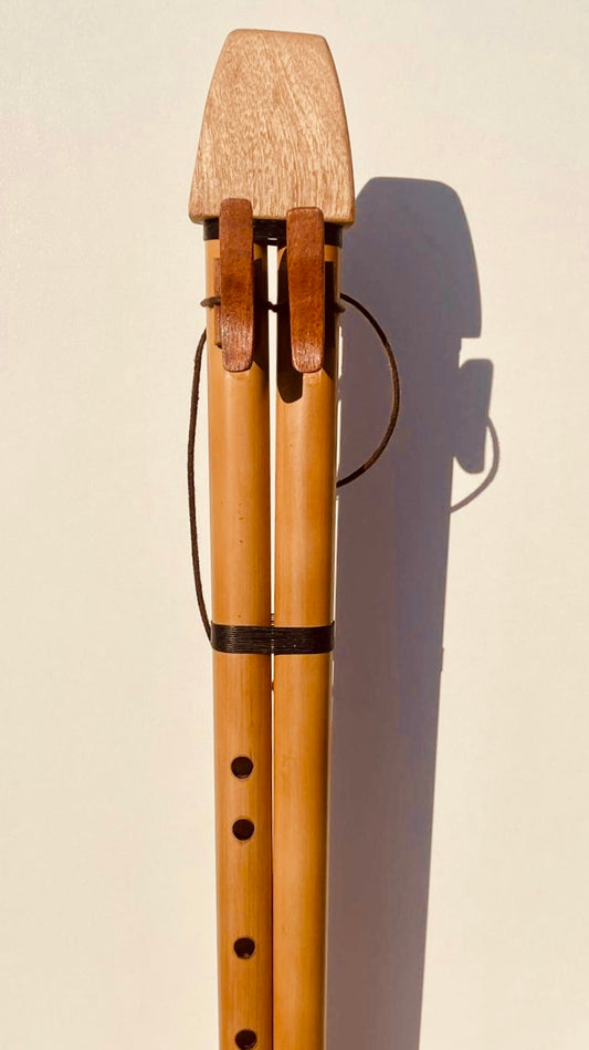 Double Native American Flute - Drone Flute - BA Bamboo (mid/bass)