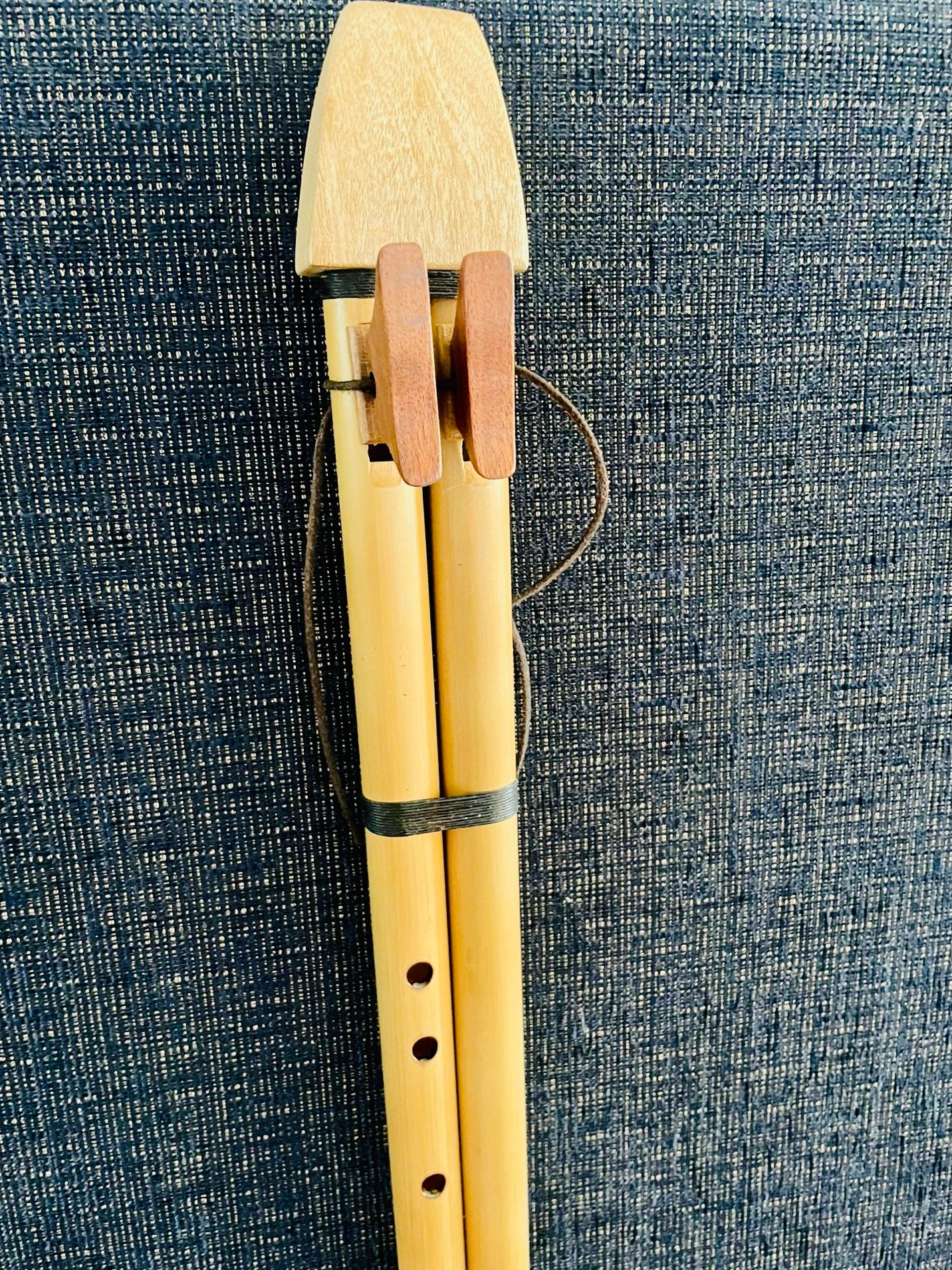 Double Native American Flute - Drone Flute - BA Bamboo (mid/bass)