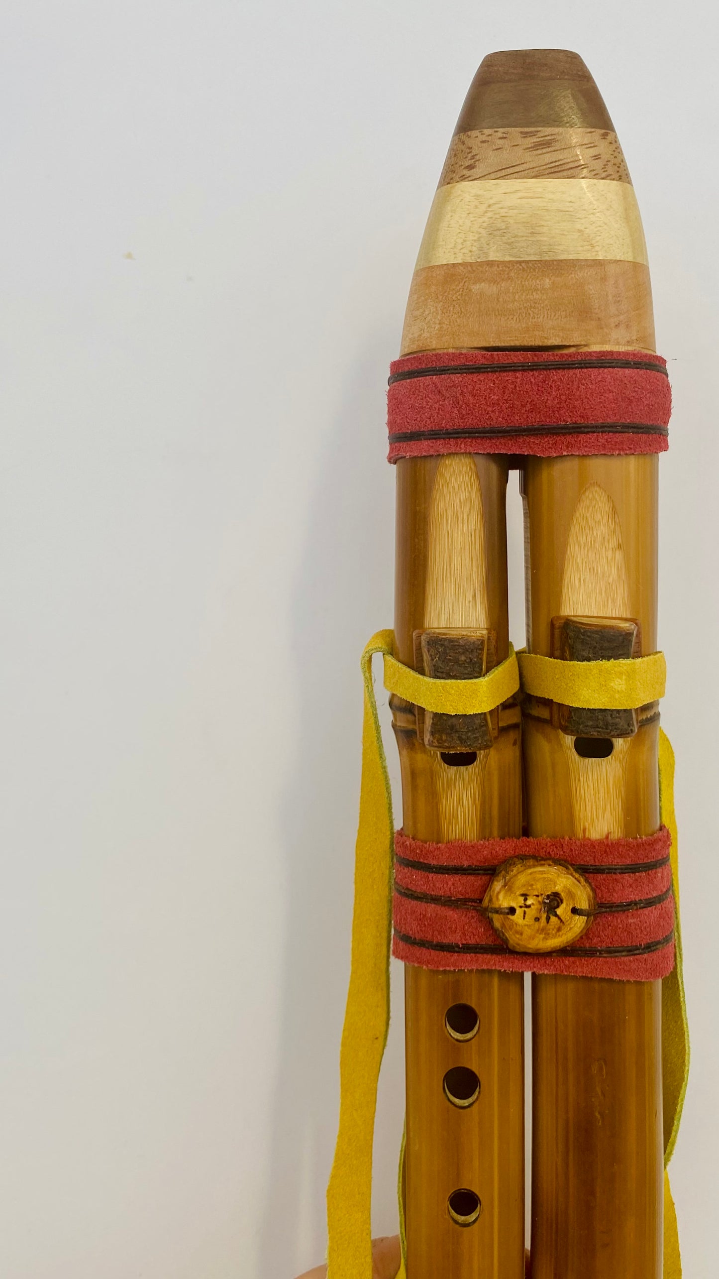 Double Native American Flute - Drone Flute -FR-High